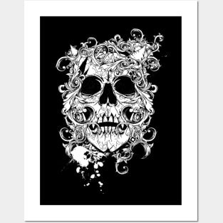 Angry Skull Tattoo Posters and Art